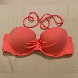 Victoria’s Secret Bikini Top Halter Tie Pink Coral